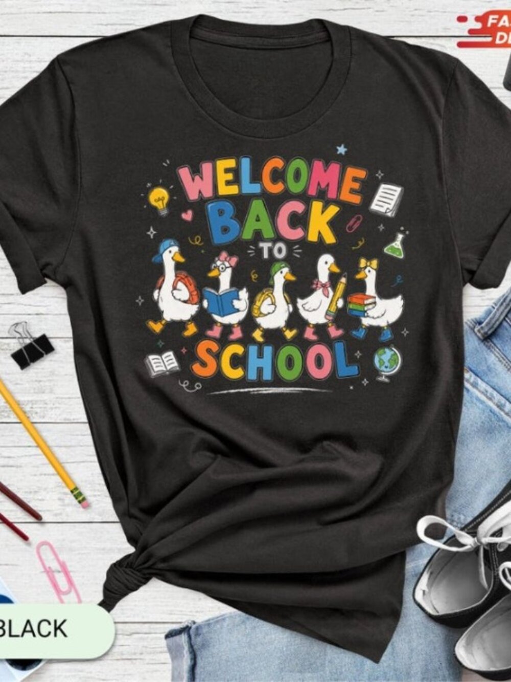Welcome Back to School Shirt, School Geese Graphic Tee